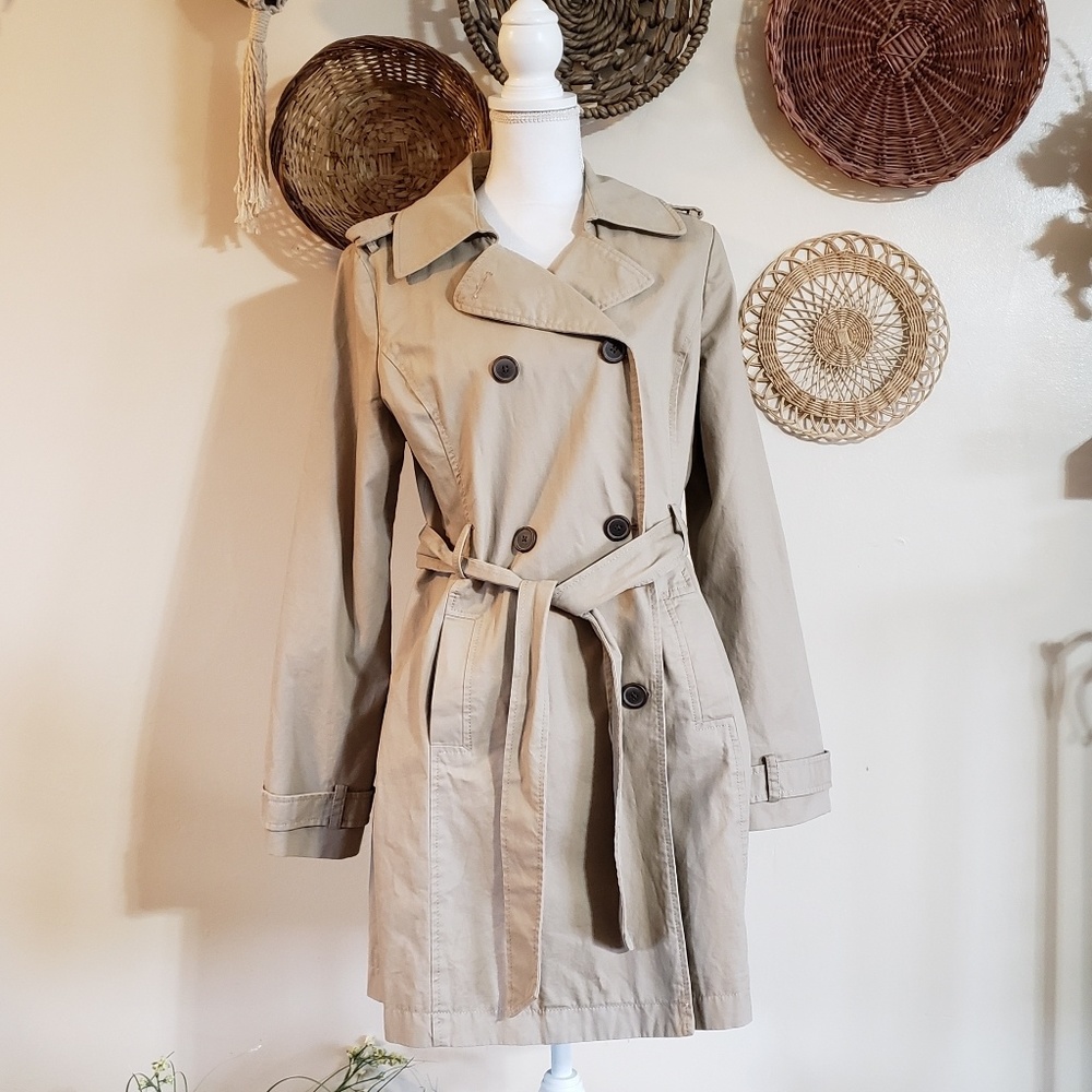 Old Navy Kahki Long Peacoat